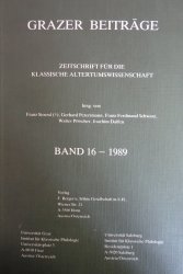 Grazer Beiträge Band 16/1989