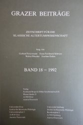 Grazer Beiträge Band 18/1992
