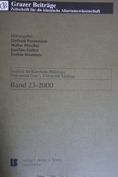 Grazer Beiträge Band 23/2000