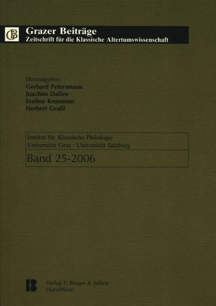 Grazer Beiträge Band 25/2006