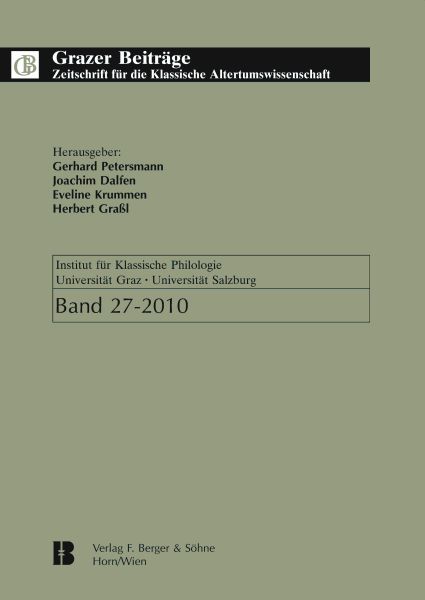 Grazer Beiträge Band 27/2010