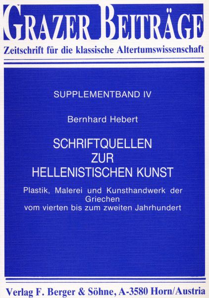Grazer Beiträge Supplementband IV
