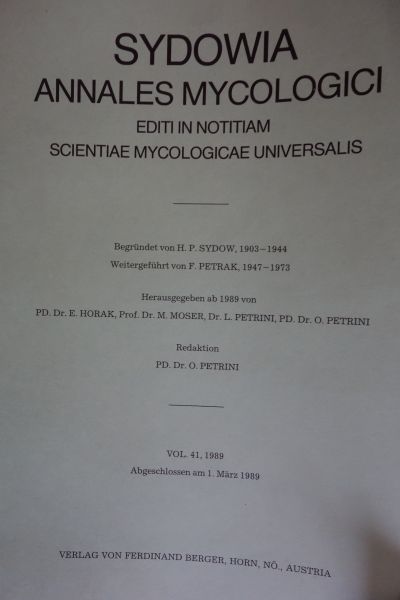 Sydowia Vol. XLI/1989