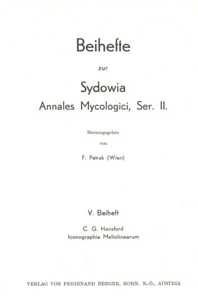 Sydowia Beiheft 5/1963