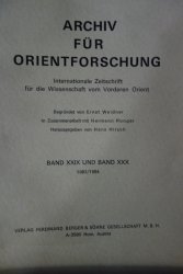Archiv für Orientforschung Band 29/30