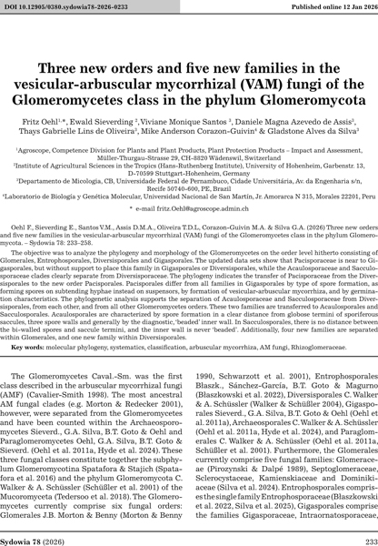 Sydowia Vol. 78 E-Book/S 233-258 OPEN ACCESS